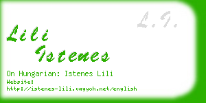 lili istenes business card